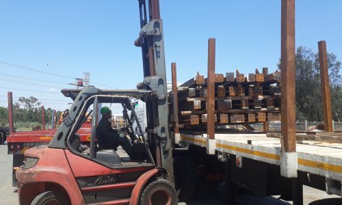 Steel delivered at Galvanisers.